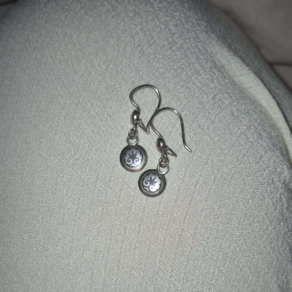 Vintage Soviet silver earrings KUBACHI 925* with blackening Women's jewelry USSR